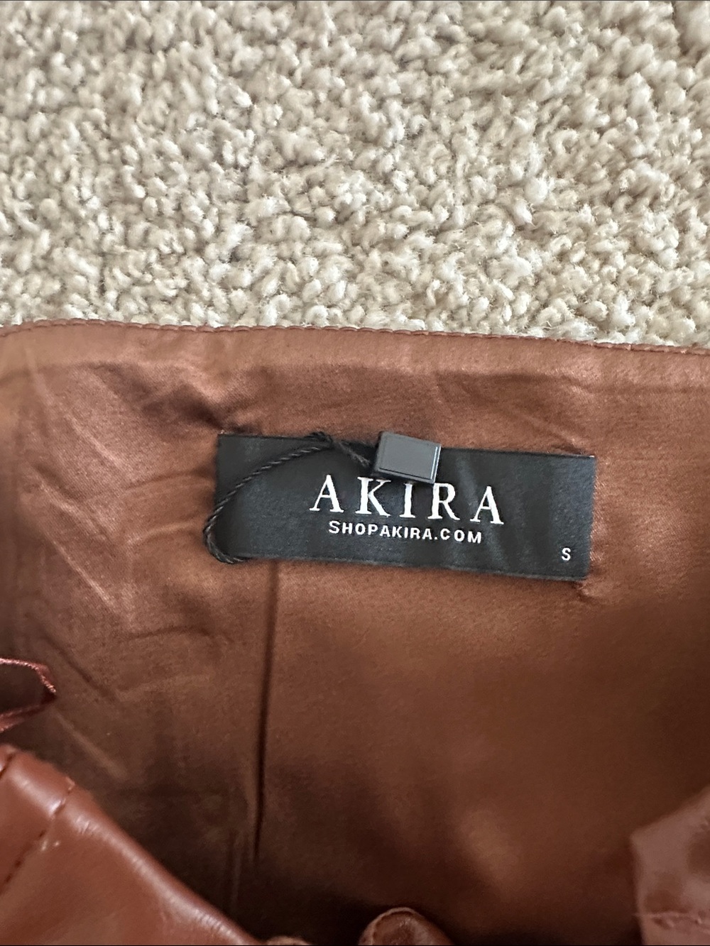 Brown Lace-Up Faux Leather Waist Corset - Picture 3 of 3